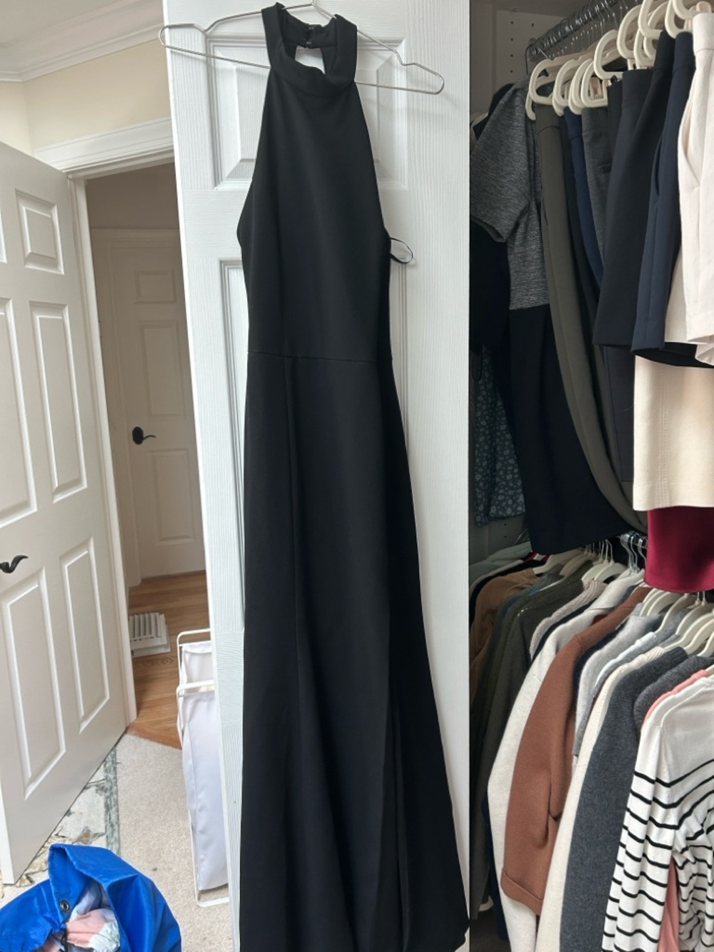 BHLDN Black Halter Maxi Dress